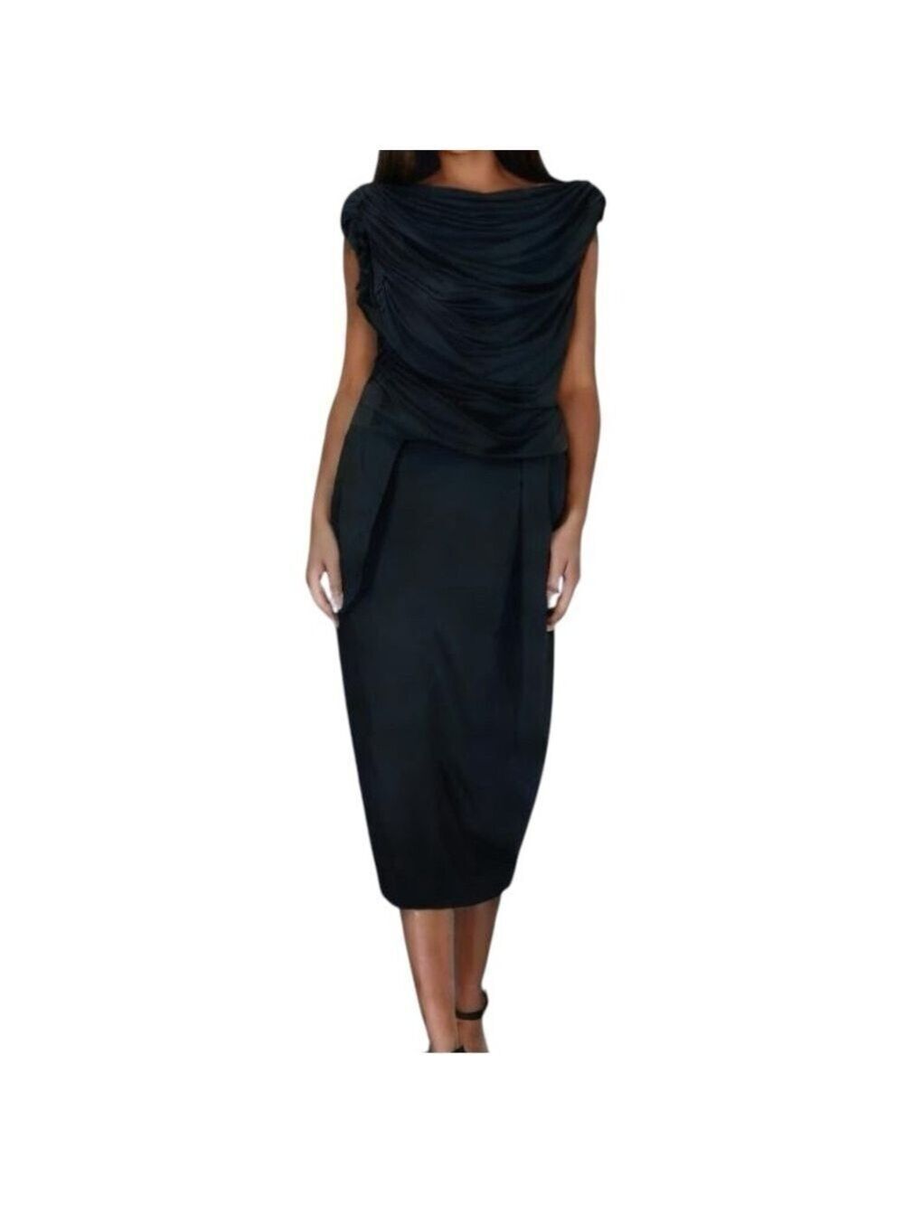 Shoshanna Cap Sleeve Ruched Sheath dress Size 10